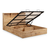 Wooden Double Ottoman Storage Bed - Bali