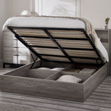 Wooden Double Ottoman Storage Bed - Bali