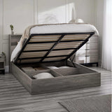 Wooden Double Ottoman Storage Bed - Bali