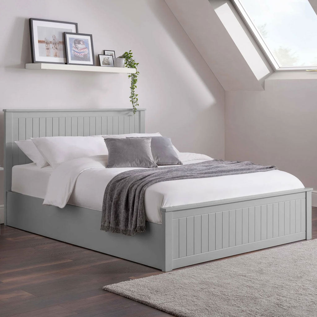 Wooden Double Ottoman Storage Bed - Maine