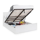 Wooden Double Ottoman Storage Bed - Maine