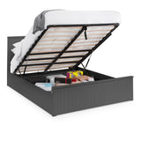 Wooden Double Ottoman Storage Bed - Maine