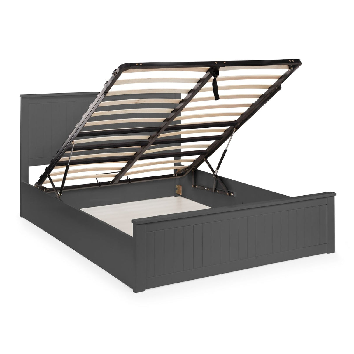 Wooden Double Ottoman Storage Bed - Maine