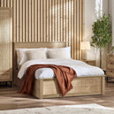 Wooden Double Ottoman Storage Bed - Padstow
