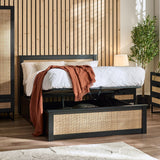 Wooden Double Ottoman Storage Bed - Padstow
