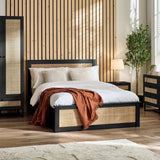 Wooden Double Ottoman Storage Bed - Padstow