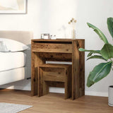 Wooden Dressing Table 60cm Wide With Stool - Vantage Home