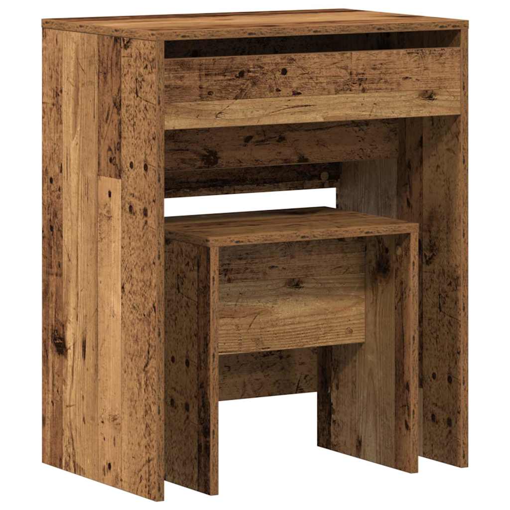 Wooden Dressing Table 60cm Wide With Stool - Vantage Home
