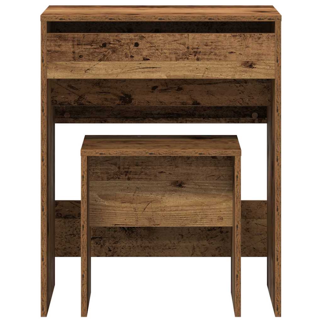 Wooden Dressing Table 60cm Wide With Stool - Vantage Home