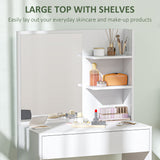 Wooden Dressing Table 75cm Wide With 1 Drawer - Velmora
