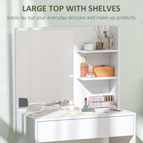 Wooden Dressing Table 75cm Wide With 1 Drawer - Velmora