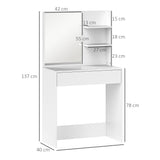 Wooden Dressing Table 75cm Wide With 1 Drawer - Velmora