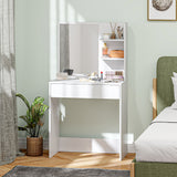 Wooden Dressing Table 75cm Wide With 1 Drawer - Velmora