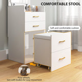 Wooden Dressing Table Set 48cm Wide - Velmora