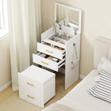 Wooden Dressing Table Set 48cm Wide - Velmora