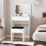 Wooden Dressing Table Set 60.2cm Wide - Velmora