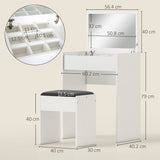 Wooden Dressing Table Set 60.2cm Wide - Velmora