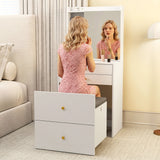 Wooden Dressing Table Set 60cm Wide - Velmora