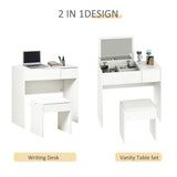 Wooden Dressing Table Set 80cm Wide - Velmora