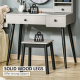 Wooden Dressing Table Set 90cm Wide - Velmora