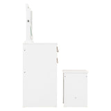 Wooden Dressing Table Set With 1 Door And 2 Drawers - Brooklyn