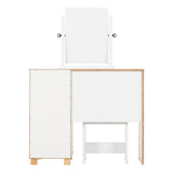 Wooden Dressing Table Set With 1 Door And 2 Drawers - Brooklyn