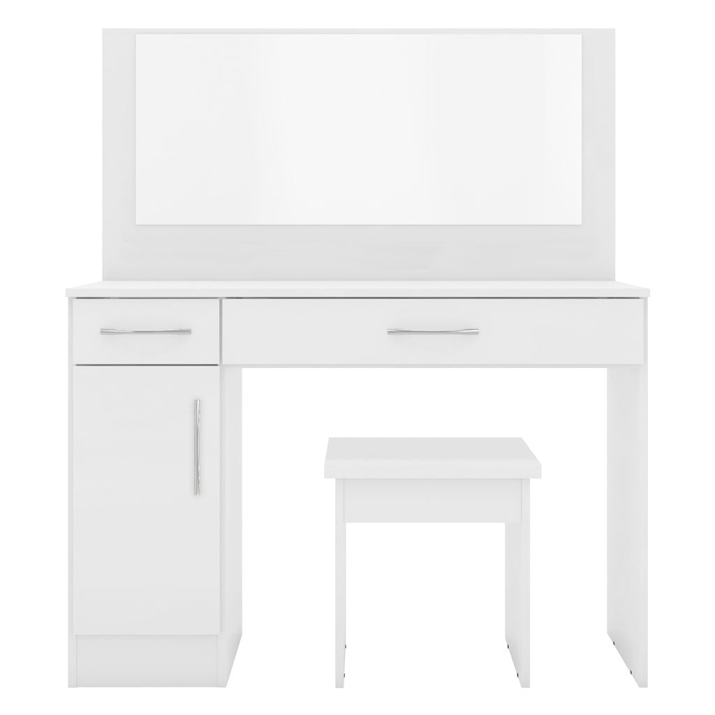 Wooden Dressing Table Set With 1 Door And 2 Drawers - Nevada