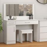 Wooden Dressing Table Set With 1 Door And 2 Drawers - Nevada