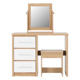 Wooden Dressing Table Set With 3 Drawers - Seville