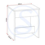 Wooden Dressing Table Set With 3 Drawers - Seville