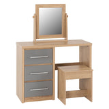 Wooden Dressing Table Set With 3 Drawers - Seville