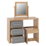 Wooden Dressing Table Set With 3 Drawers - Seville