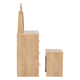 Wooden Dressing Table Set With 3 Drawers - Seville