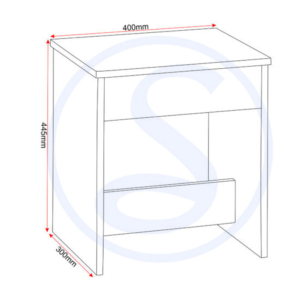 Wooden Dressing Table Set With 3 Drawers - Seville
