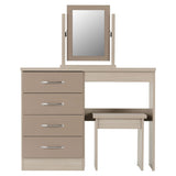 Wooden Dressing Table Set With 4 Drawers - Nevada