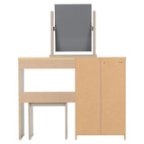 Wooden Dressing Table Set With 4 Drawers - Nevada