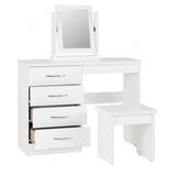 Wooden Dressing Table Set With 4 Drawers - Nevada