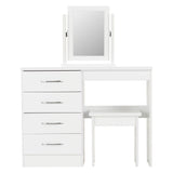 Wooden Dressing Table Set With 4 Drawers - Nevada