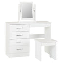 Wooden Dressing Table Set With 4 Drawers - Nevada