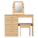 Wooden Dressing Table Set With 4 Drawers - Nevada