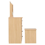 Wooden Dressing Table Set With 4 Drawers - Nevada