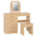 Wooden Dressing Table Set With 4 Drawers - Nevada
