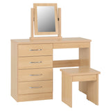 Wooden Dressing Table Set With 4 Drawers - Nevada