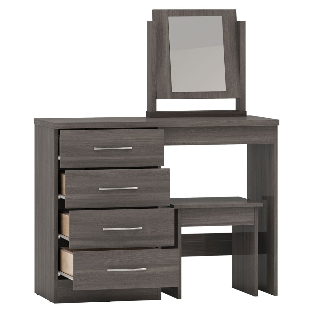 Wooden Dressing Table Set With 4 Drawers - Nevada