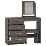 Wooden Dressing Table Set With 4 Drawers - Nevada