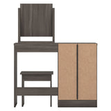 Wooden Dressing Table Set With 4 Drawers - Nevada