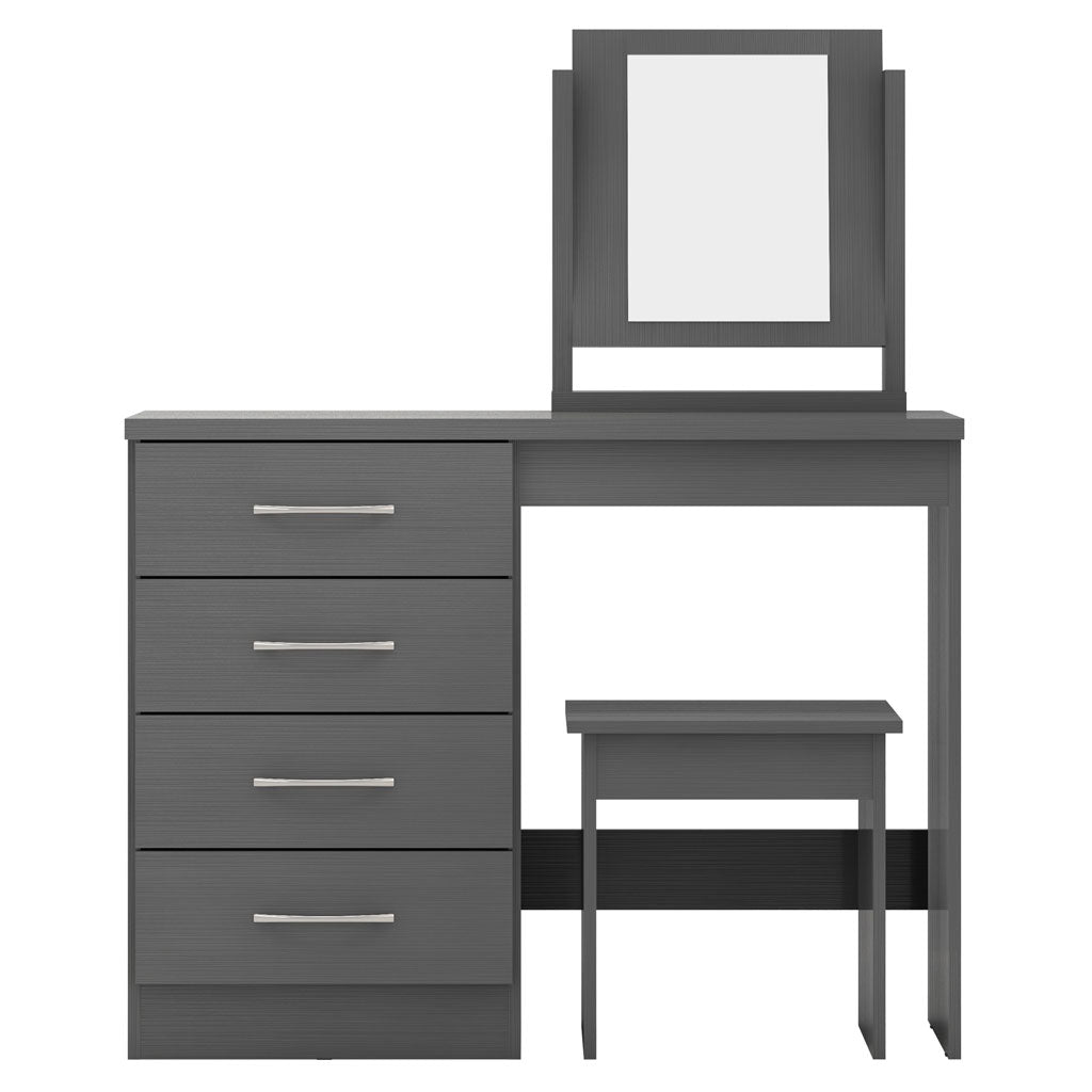 Wooden Dressing Table Set With 4 Drawers - Nevada