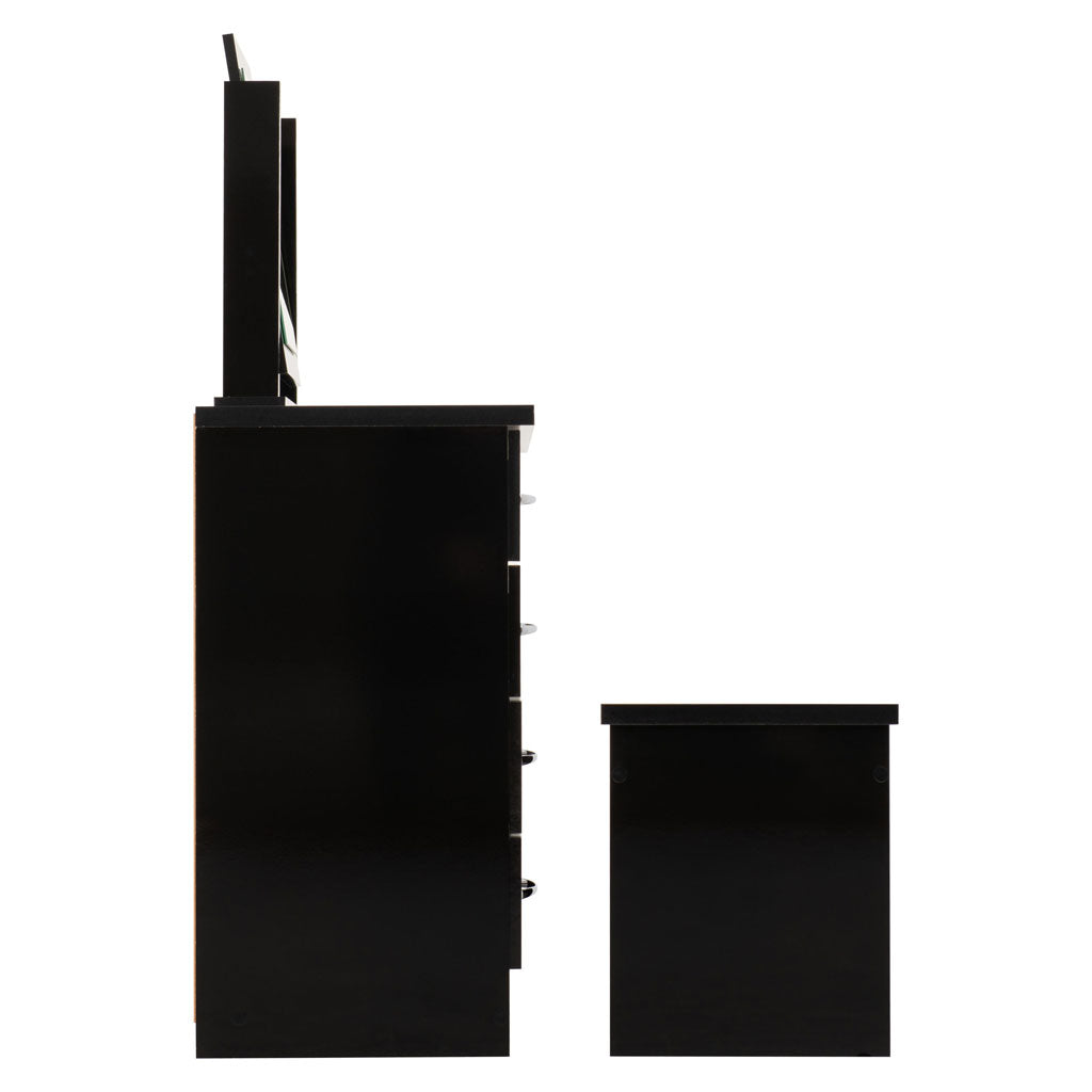 Wooden Dressing Table Set With 4 Drawers - Nevada