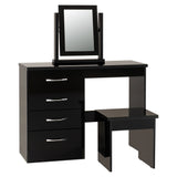 Wooden Dressing Table Set With 4 Drawers - Nevada