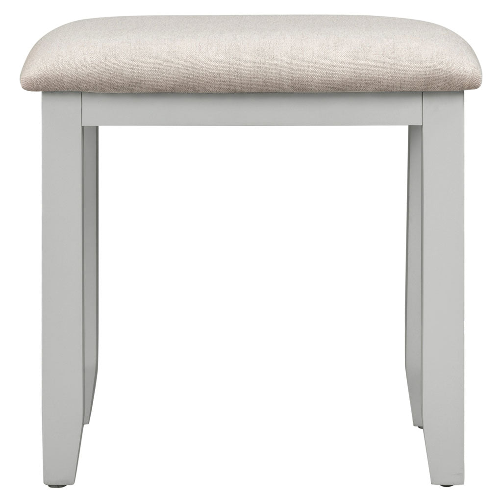 Wooden Dressing Table Stool With Fabric Seat - Bordeaux